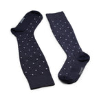 Minfot Støttestrømper Bambus Prikket Navy 1-pk