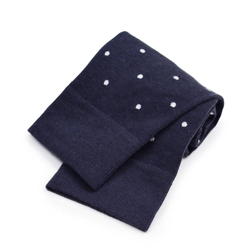 Minfot Støttestrømper Bambus Prikket Navy 1-pk