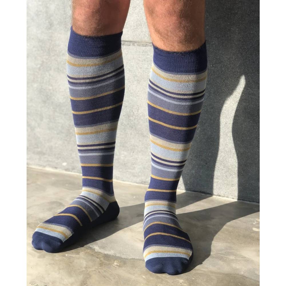 SupCare Støttestrømper Bambus Stripes Marine