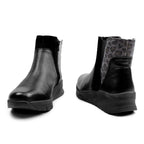 Minfot Zon Chelsea boots med zip Stretch Skinn Svart Leopard