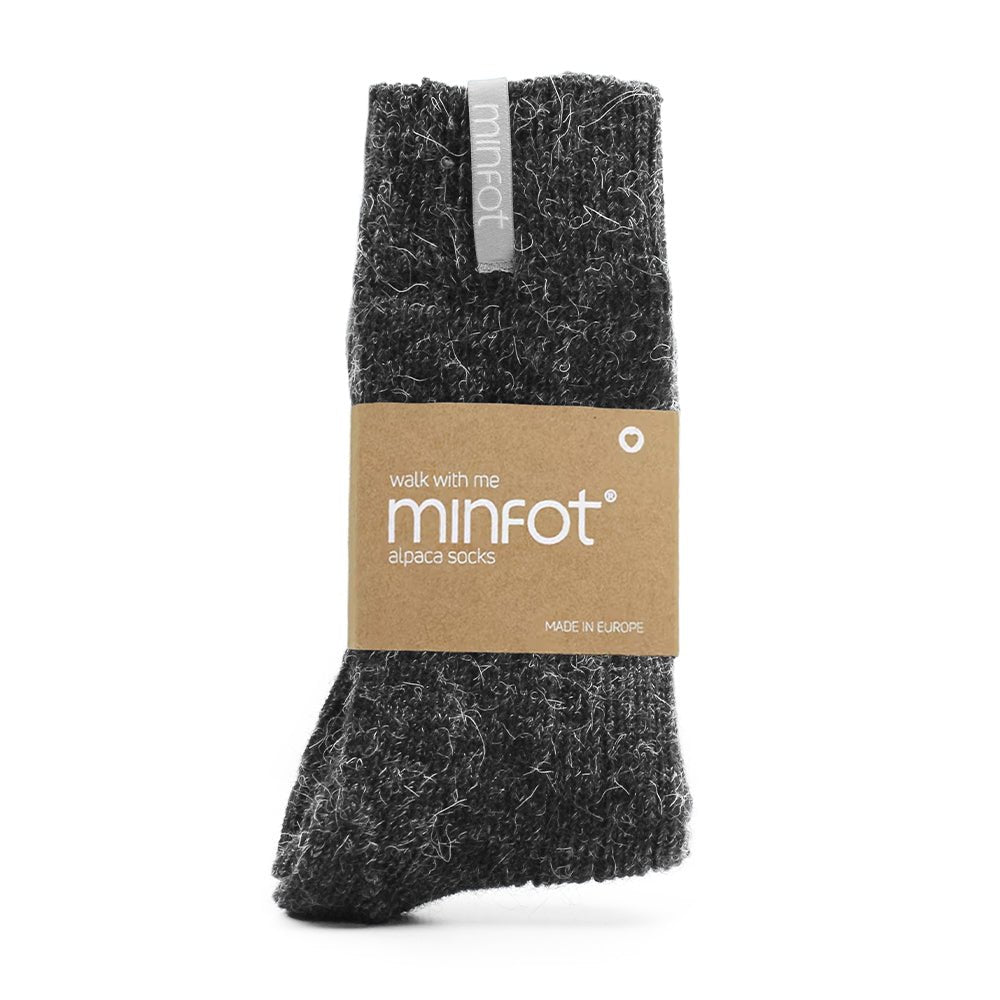 Minfot Raggsokker Alpacka Antracit 1-pk