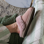 Minfot Saueskinntøfler Slip-on  Duved med såle Rosa