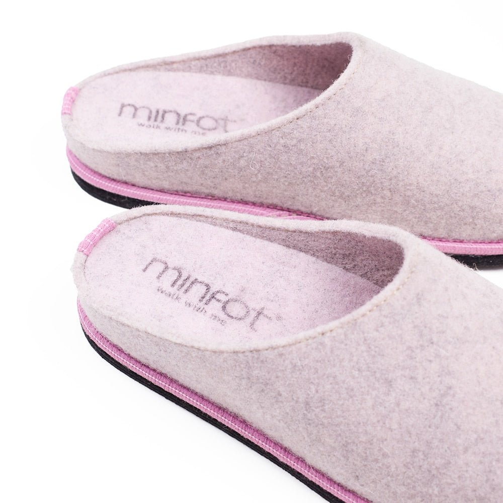 Minfot Tøfler Slip-on Viken Ull Rosa