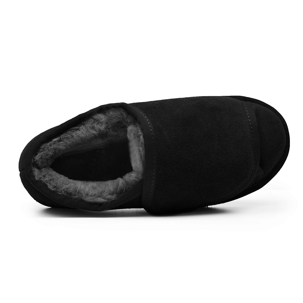 Minfot Saueskinntøfler Åpnesbar Spesialsko Molde Svart