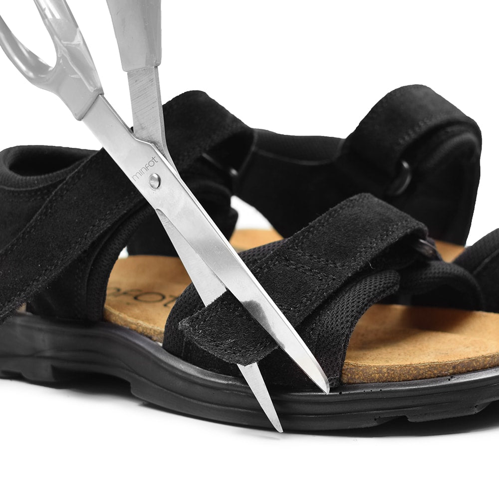 Produktbild 11 - Minfot Sandaler Flex Svart Semsket skinn