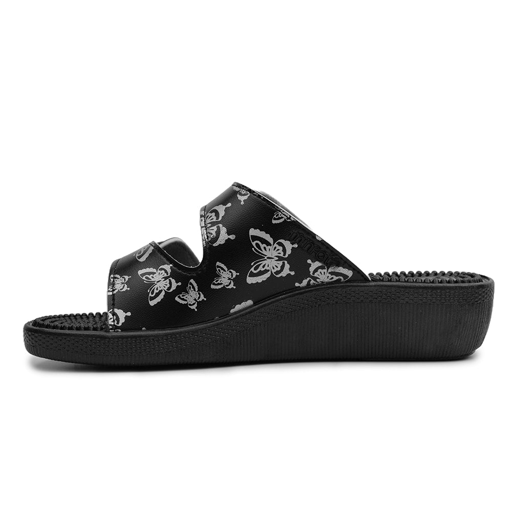 Minfot Massasje Sandaler Fjäril Svart