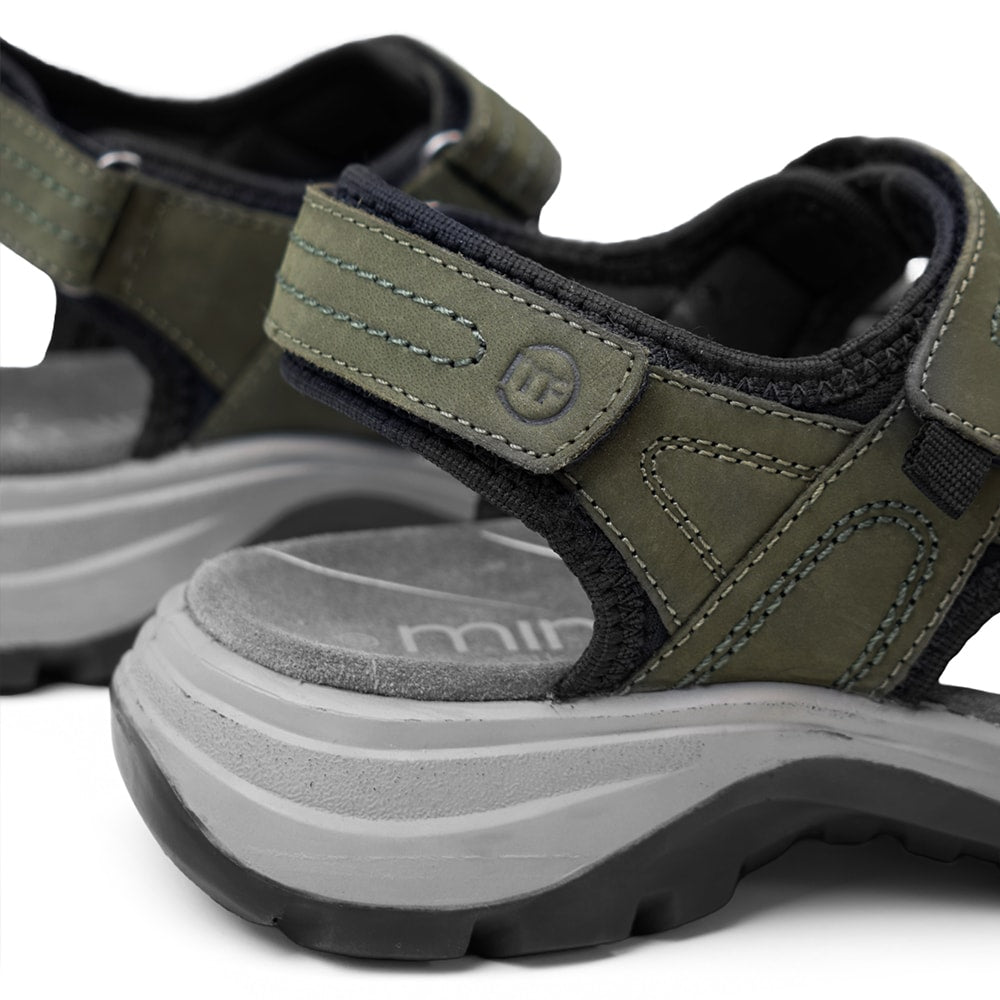 Minfot Sandaler Sandhamn Dame Nubuck OlivGrøn