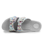 Minfot Massasje Sandaler Blomstret Hvit