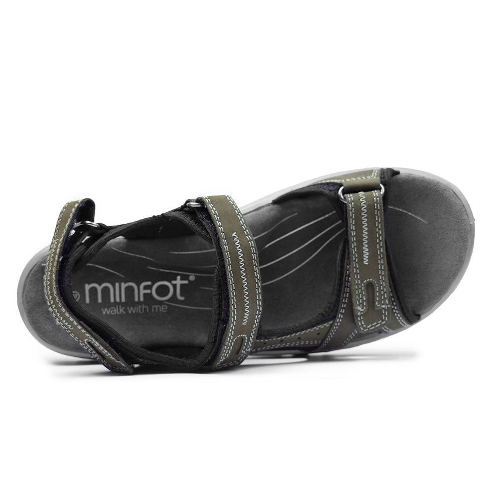 Produktbild 4 - Minfot Sandaler Torekov Dame Nubuck Olivgrønn