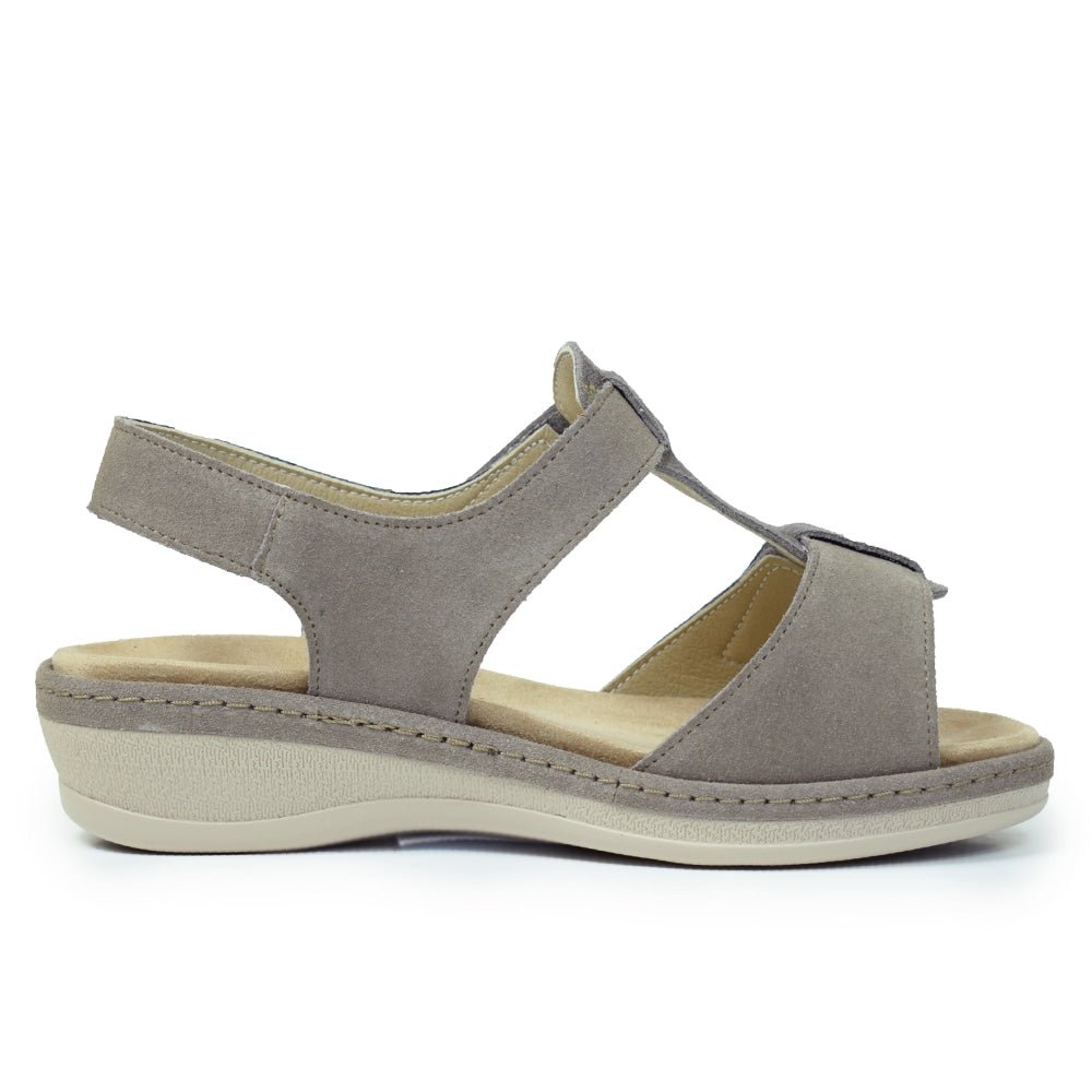 Suave Ekstra Bred Sandal Beige Tenn