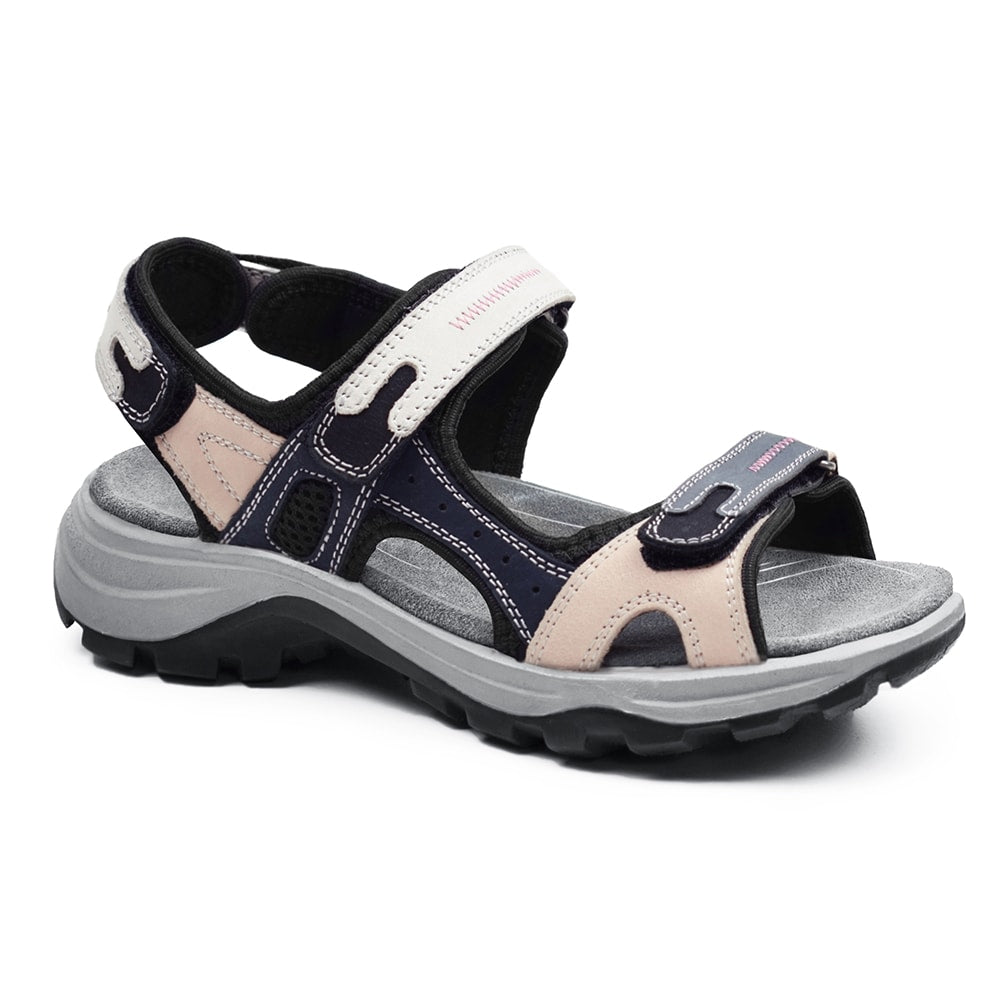 Minfot Sandaler Sandhamn Dame Nubuck Navy Pink