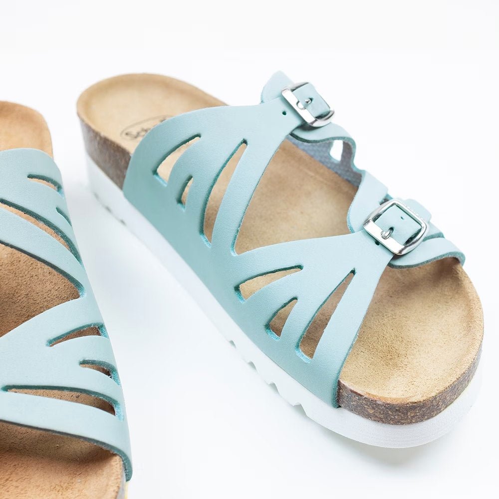 Scholl Sandal Dame Ystad Light Blue