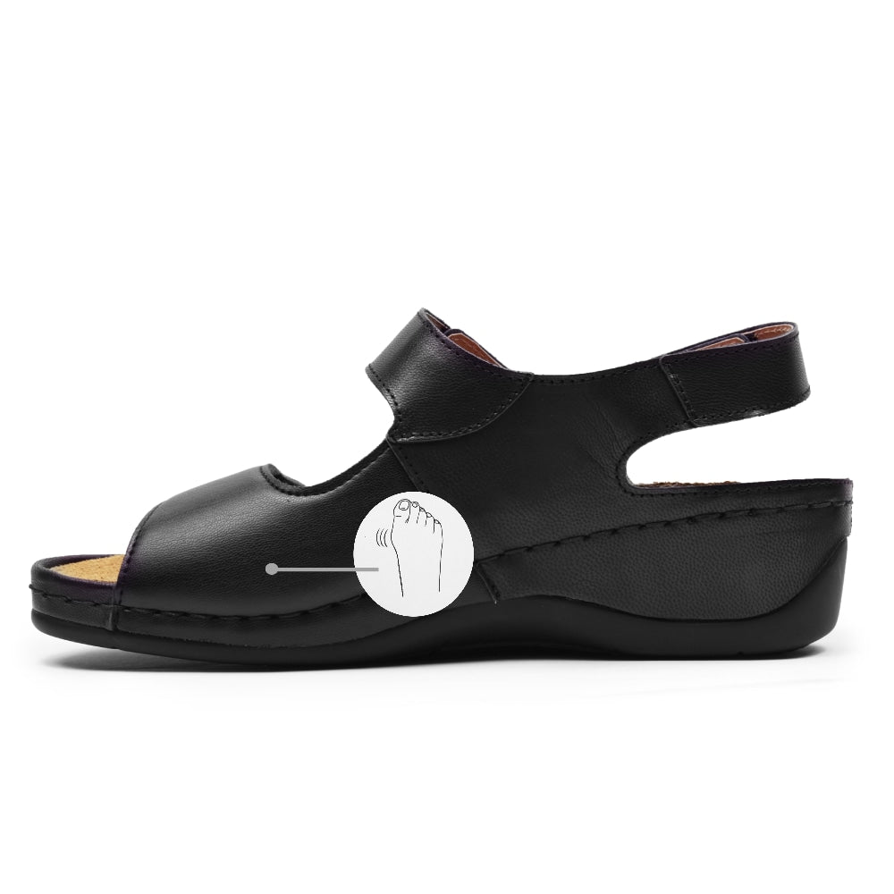 Minfot Sandaler Stretch Iris Hælrem Svart