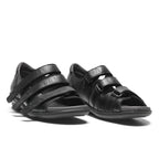 New Feet Astrid Brede Sandaler Hælkappe Borrelås Dame Svart