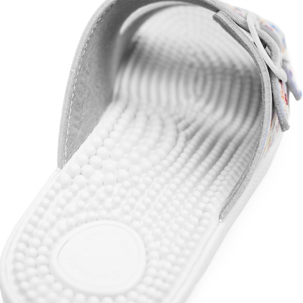 Minfot Massasje Sandaler Blomstret Hvit