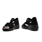 Minfot Sandal Komfort Mia med Hælkappe Nubuck Svart