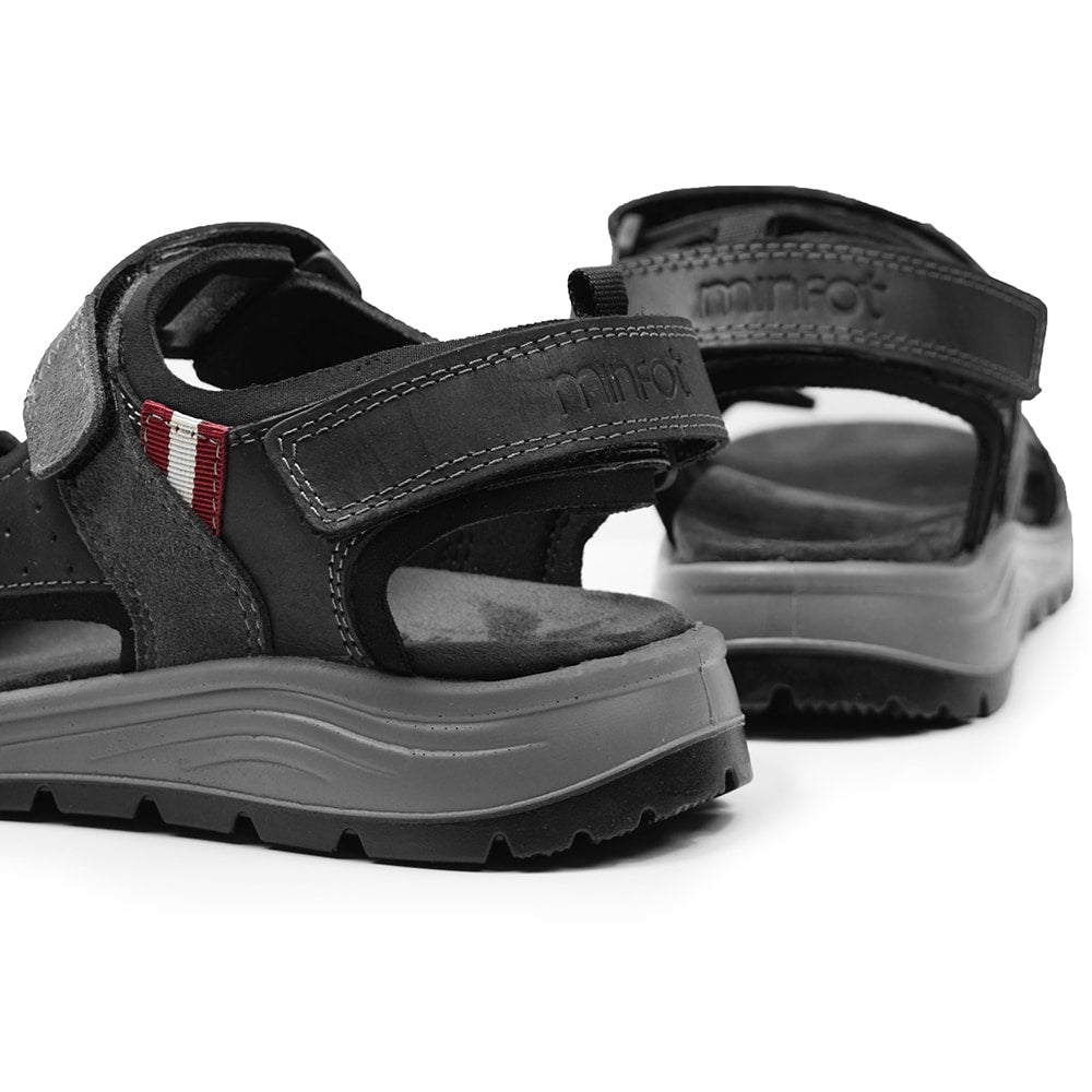 Minfot Burensvik Sandaler Herre Nubuck Svart