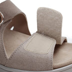 Minfot Abby Sandaler Dame Borrelås Taupe