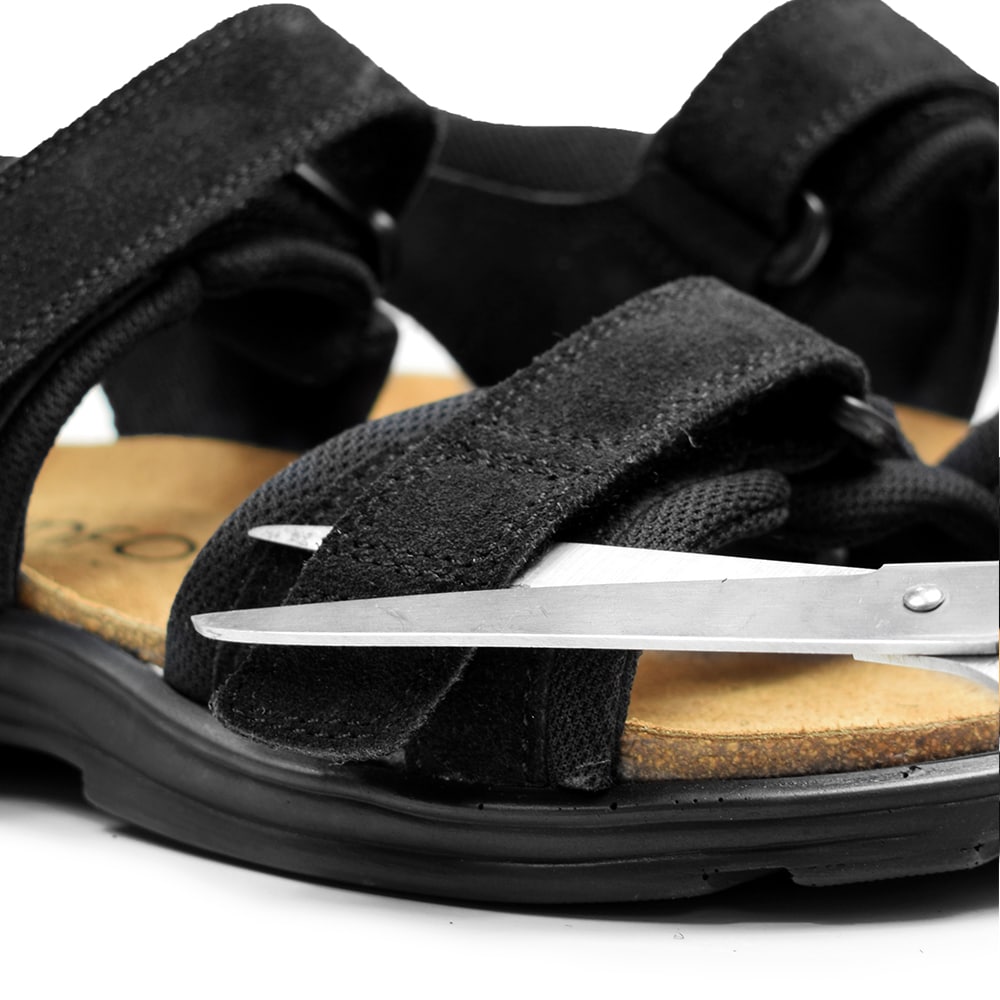 Produktbild 12 - Minfot Sandaler Flex Svart Semsket skinn