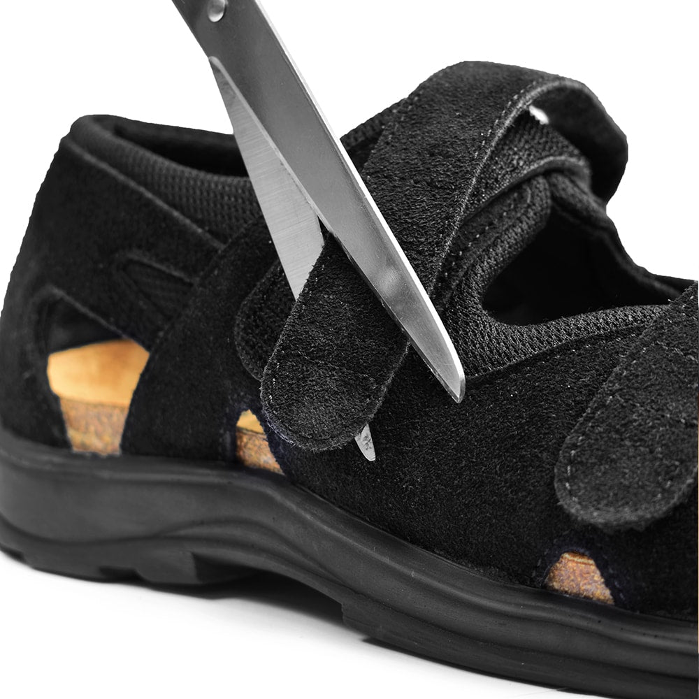 Produktbild 11 - Minfot Sandaler Justi Svart Semsket skinn