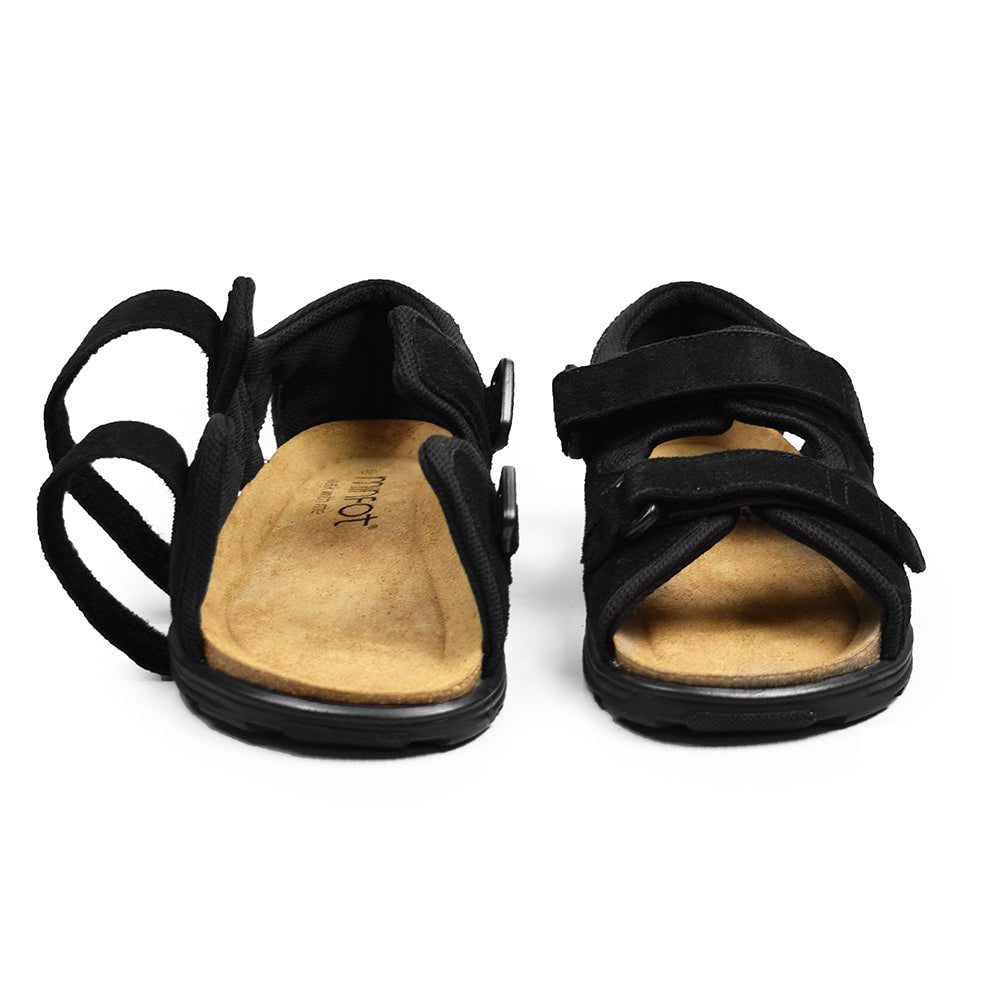 Produktbild 8 - Minfot Sandaler Justi Svart Semsket skinn