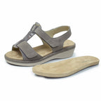 Suave Ekstra Bred Sandal Beige Tenn