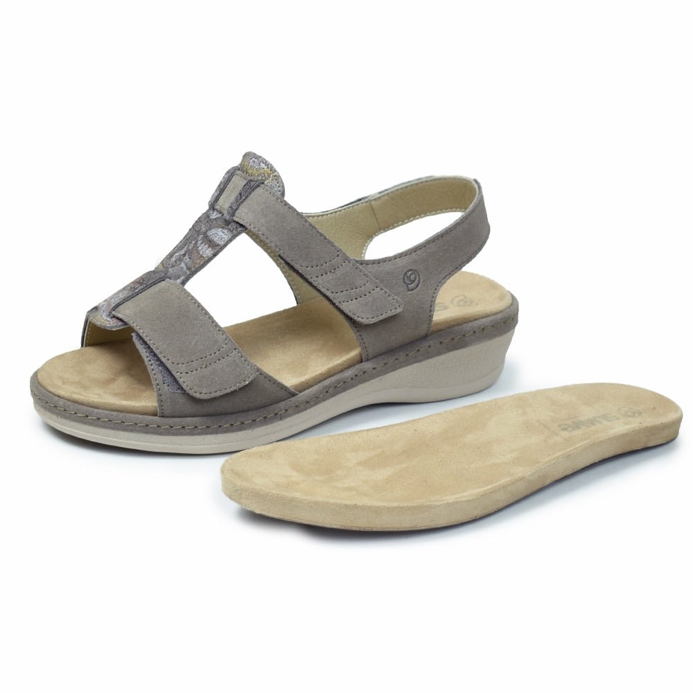 Suave Ekstra Bred Sandal Beige Tenn