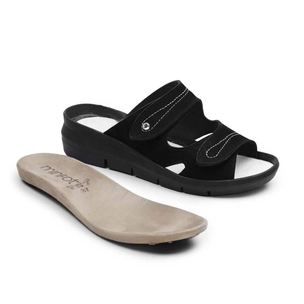 Produktbild 8 - Minfot Sandal Komfort Maira Nubuck Svart