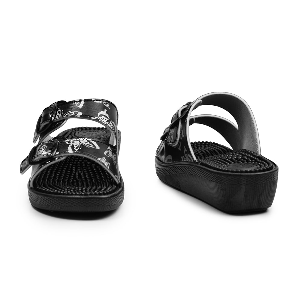 Minfot Massasje Sandaler Fjäril Svart