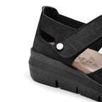 Minfot Sandal Komfort Mia med Hælkappe Nubuck Svart