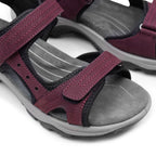 Minfot Sandhamn Sandaler Dame Nubuck Burgunder
