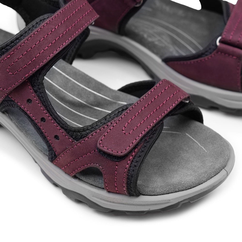 Minfot Sandaler Sandhamn Dame Nubuck Bordeaux