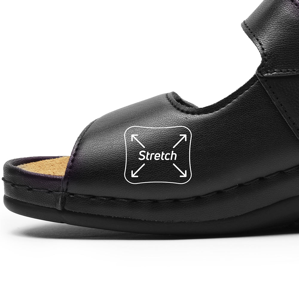 Produktbild 3 - Minfot Sandaler Stretch Iris Hælrem Svart