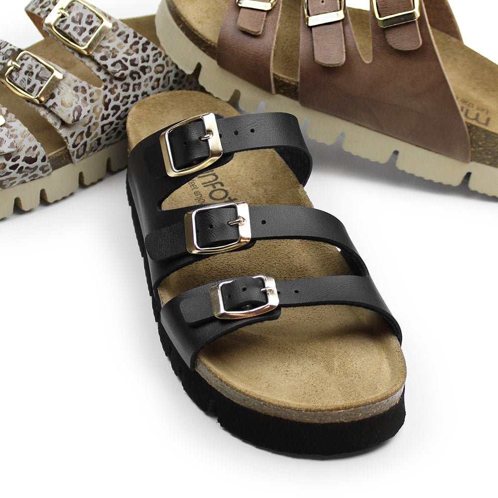 Minfot Upstep Lux Sandaler Dame Svart