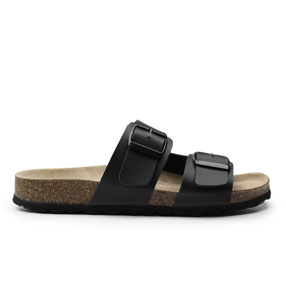 Minfot Softstep Sandaler Dam Biosandal 2-remmer Svart