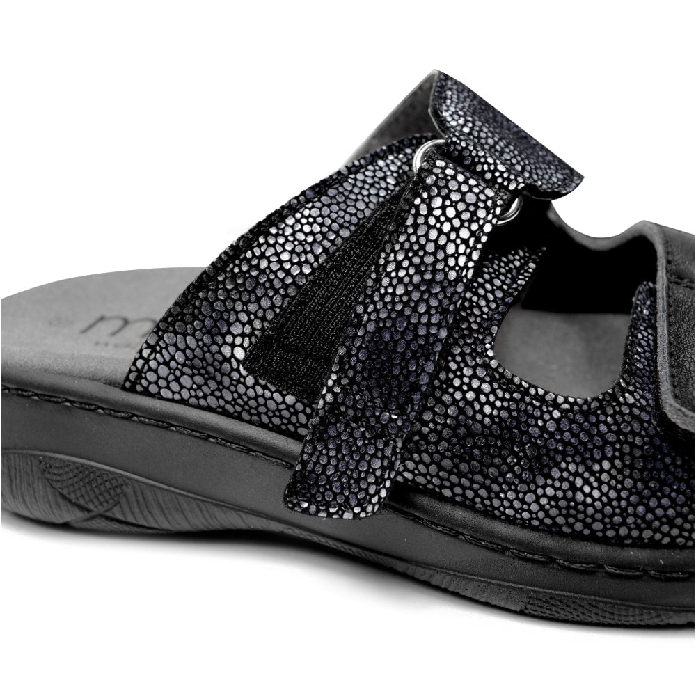 Minfot Granit Sandaler Dame Stretch Svart