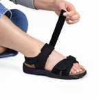 Minfot Sandaler Flex Svart Semsket skinn