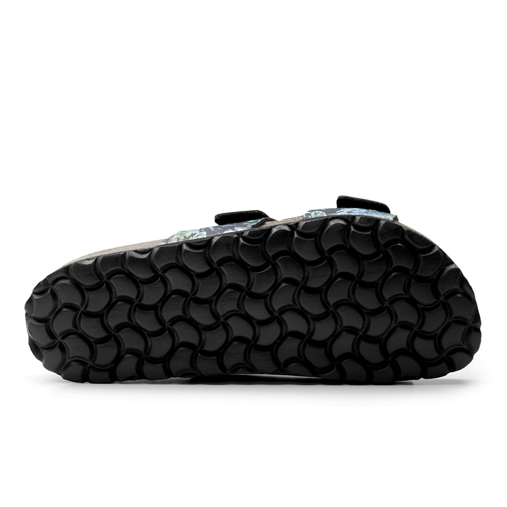 Minfot Softstep Sandaler Dame Biosandal 2-remmer Tropical Glow Svart