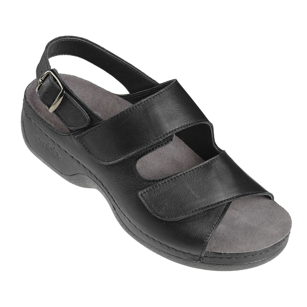 Embla Hälsoskor Sandaler Mimmi Svart ergoflex/Hælrem