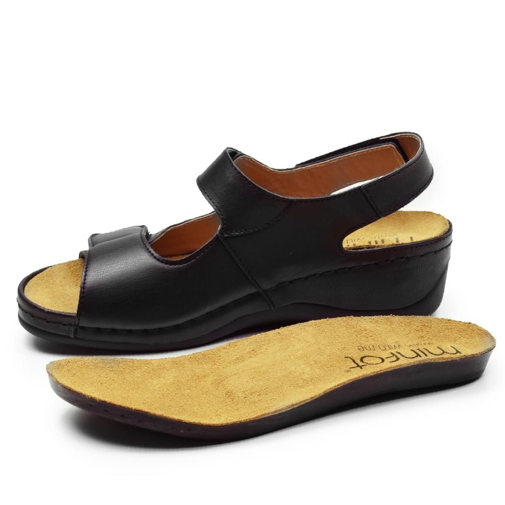 Minfot Sandaler Stretch Iris Hælrem Svart