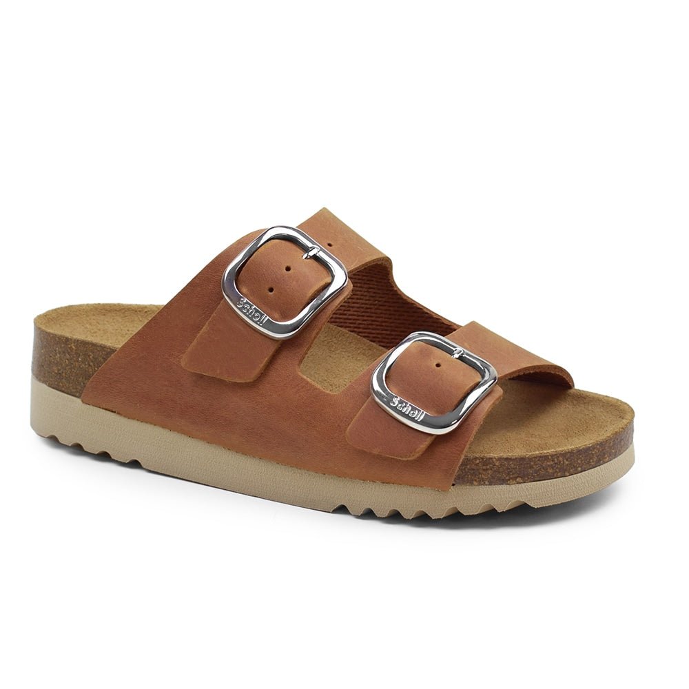 Scholl Sandaler Dam Adapta Ilary Oiled Leather Cognac