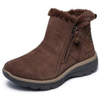 Skechers Easy Going Boots Zip Dame Vanntette Brun