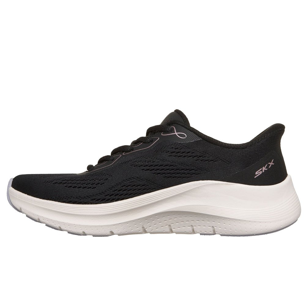 Skechers Womens Arch Fit 2.0 Slip-Ins Bold Motion Black Rose Gold