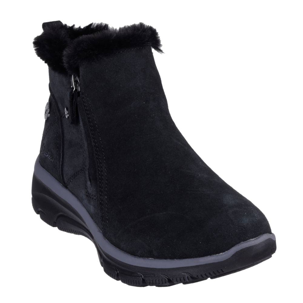 Skechers Easy Going Boots Zip Dame Vanntette Svart