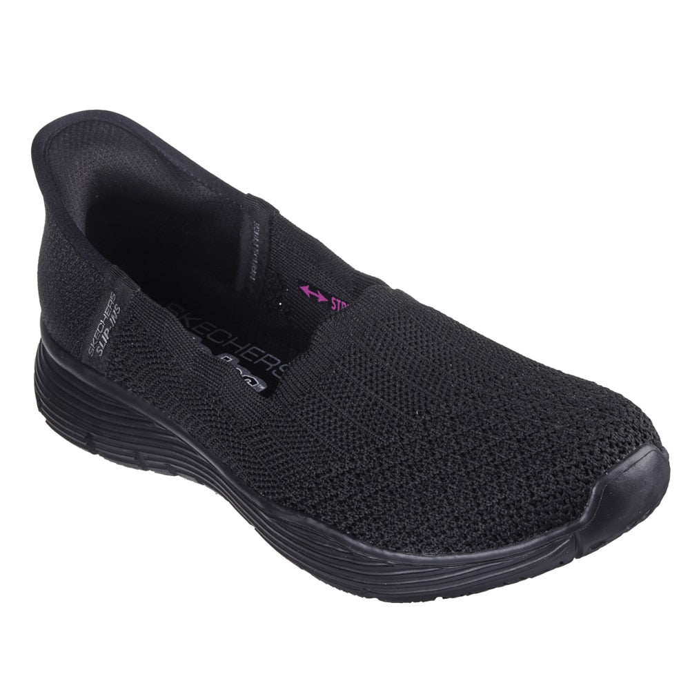 Skechers Seager Ballerinasko Dame Slip-Ins Svart