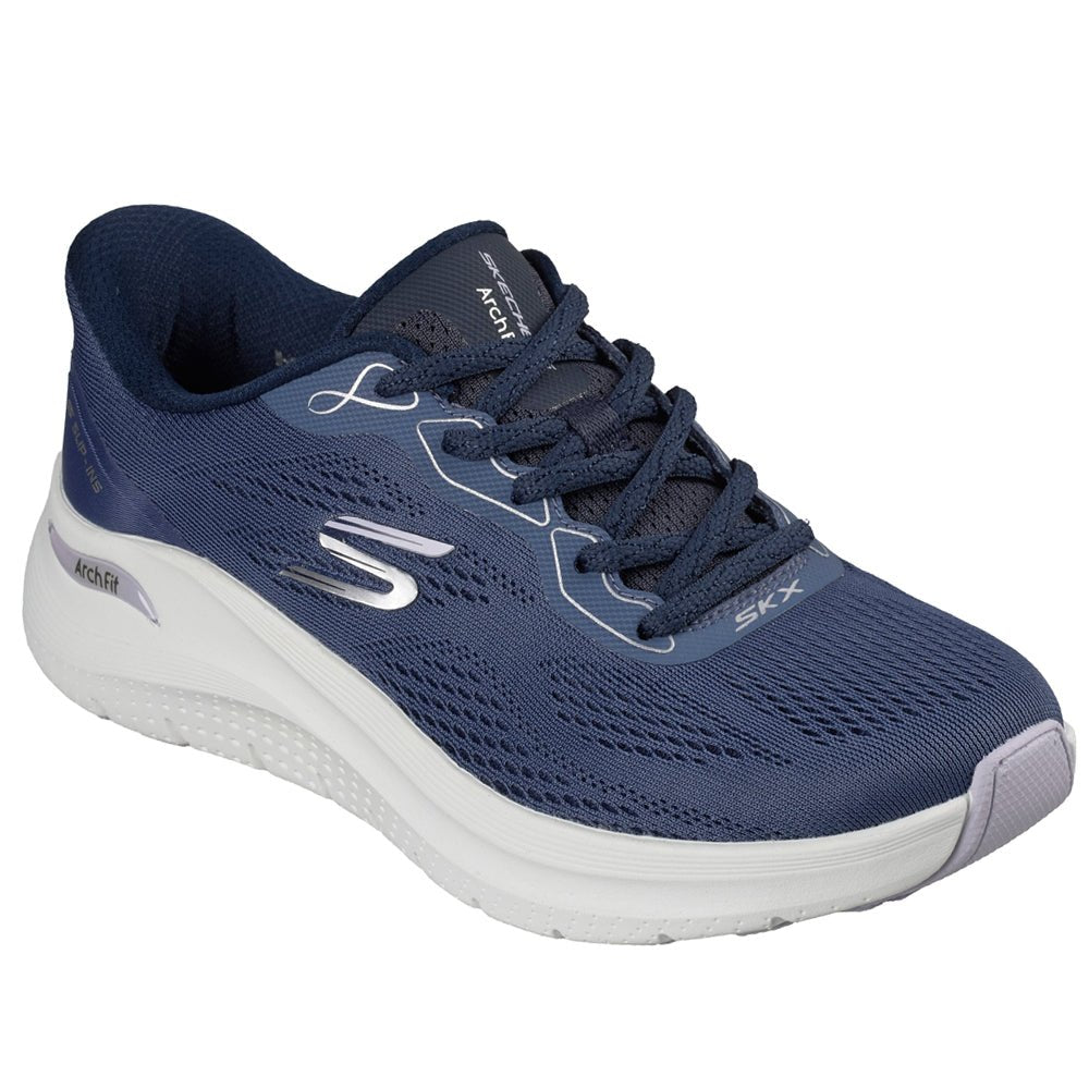 Skechers Womens Sneakers Arch Fit 2.0 Slip-Ins Bold Motion Navy