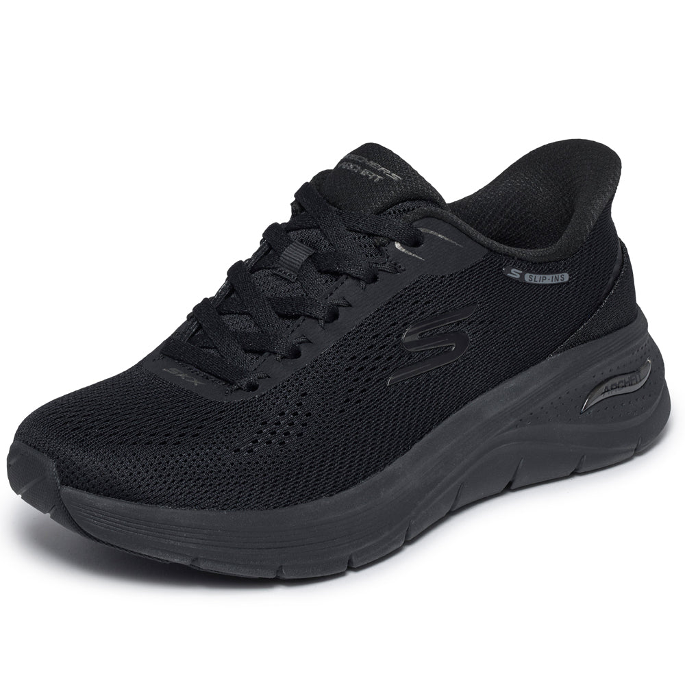 Skechers True Step Sneakers Dame Arch Fit 3.0 Slip-Ins Svart
