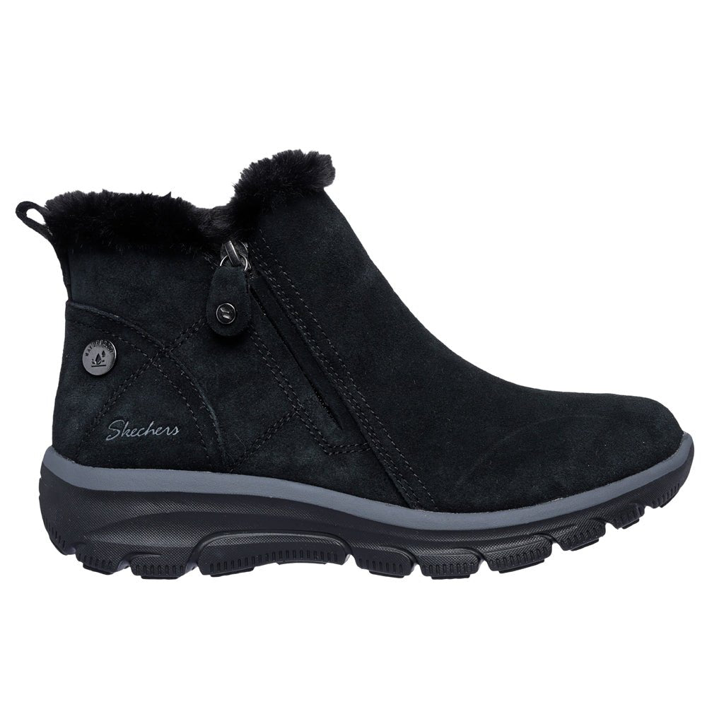 Skechers Easy Going Boots Zip Dame Vanntette Svart