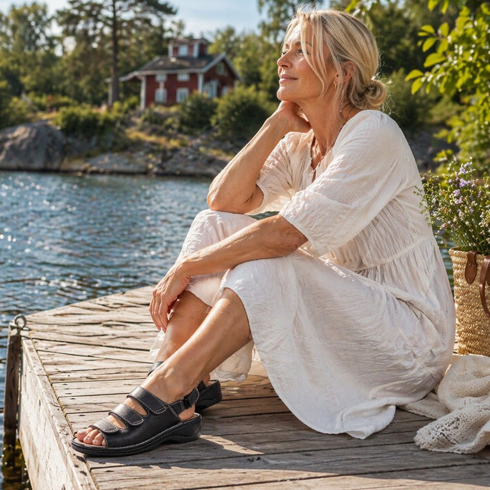Tellus Sköna Marie Damesandaler Lola Svart