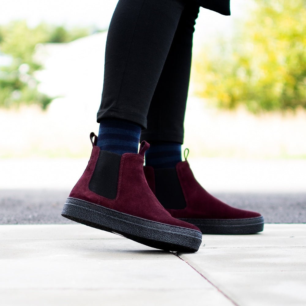Produktbild 2 - Minfot Chelsea Boots Visby Mocka Bordeaux